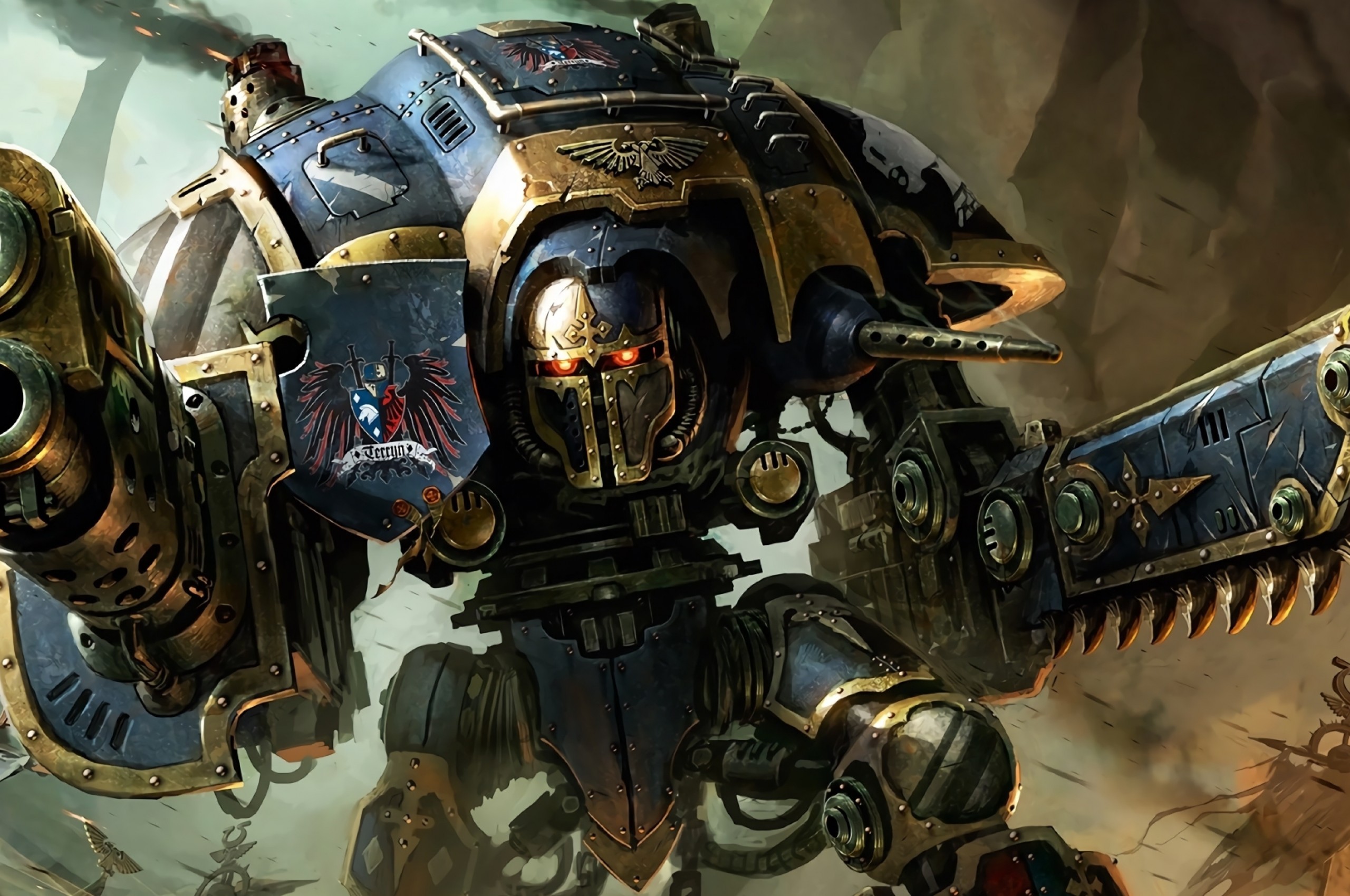 Imperial Knight, War Hammer 40k, Artwork - Imperial Knight 40k Art - HD Wallpaper 