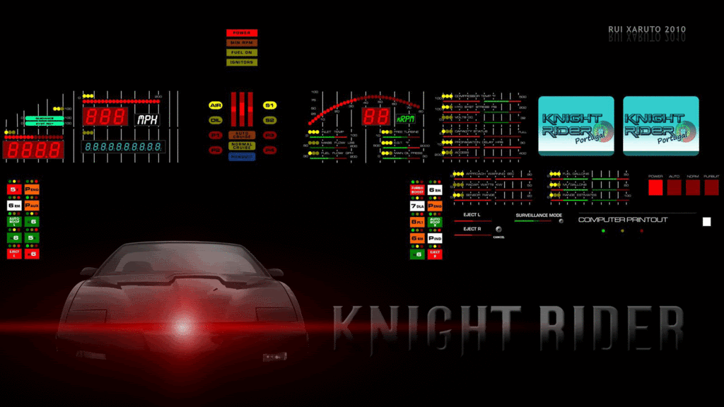 Knight Rider Kitt Dashboard Gif - HD Wallpaper 