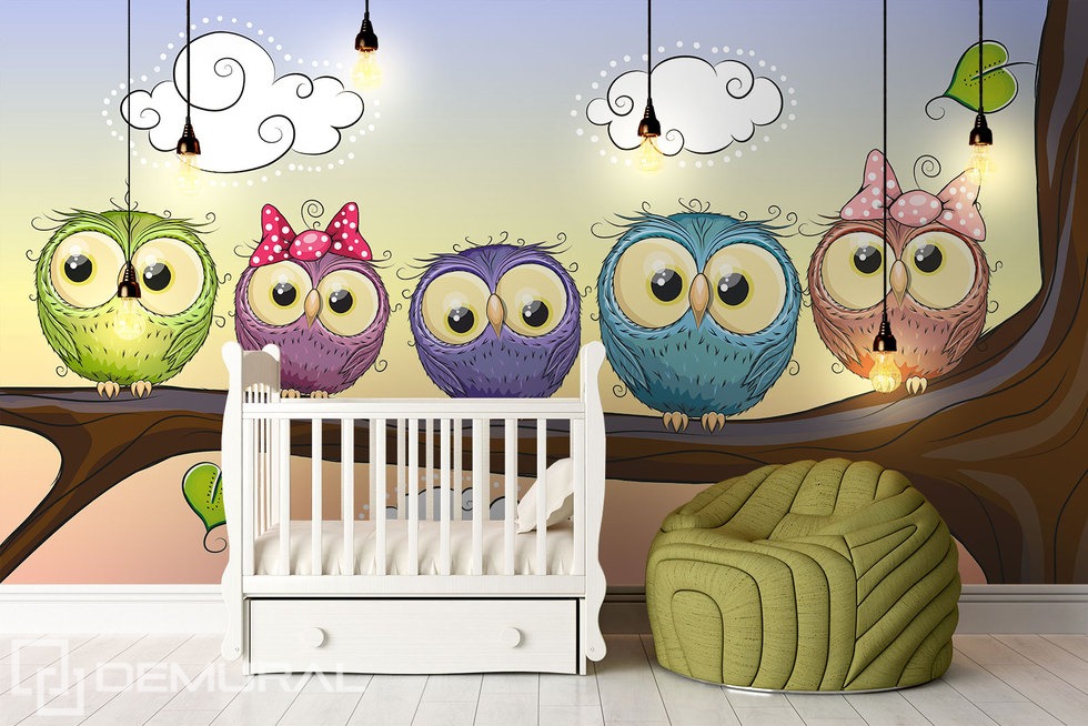 Horned Owl For Good Night Child S Room Wallpaper Mural - Даня С Днем Рождения - HD Wallpaper 