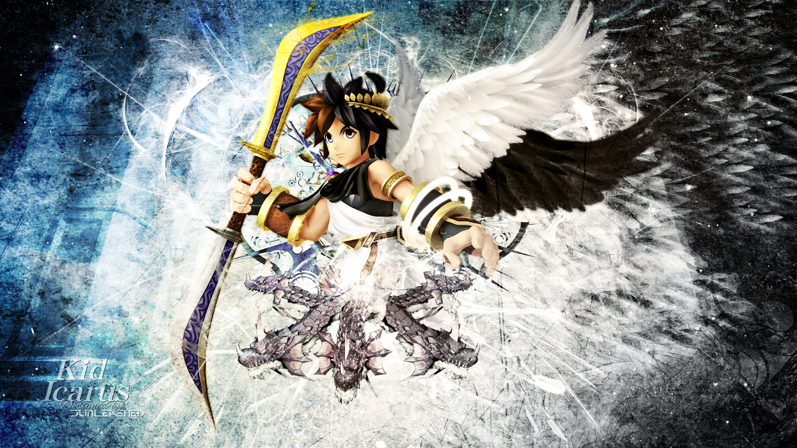 Dark Pit Kid Icarus - HD Wallpaper 