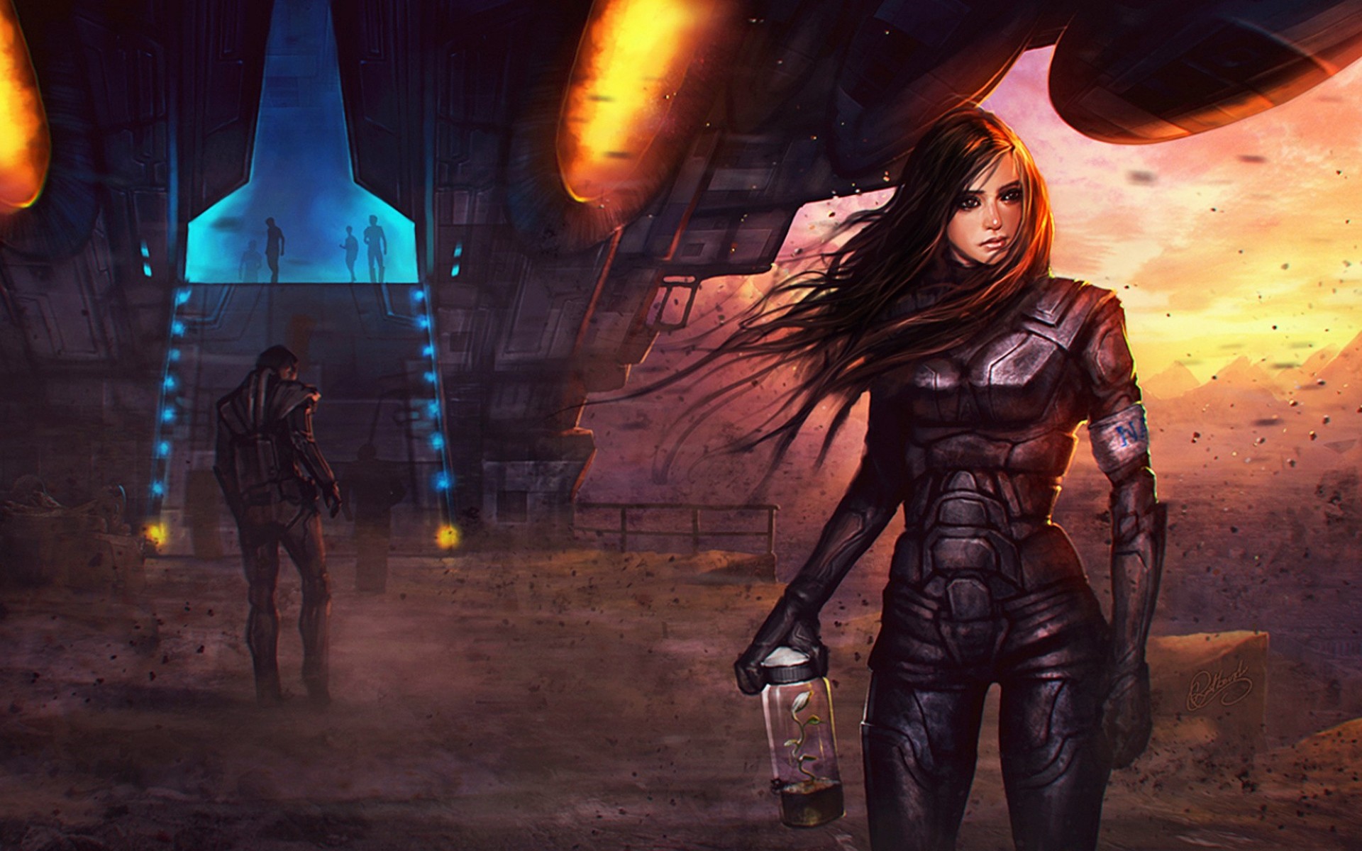 Female Sci Fi Fantasy Art - HD Wallpaper 
