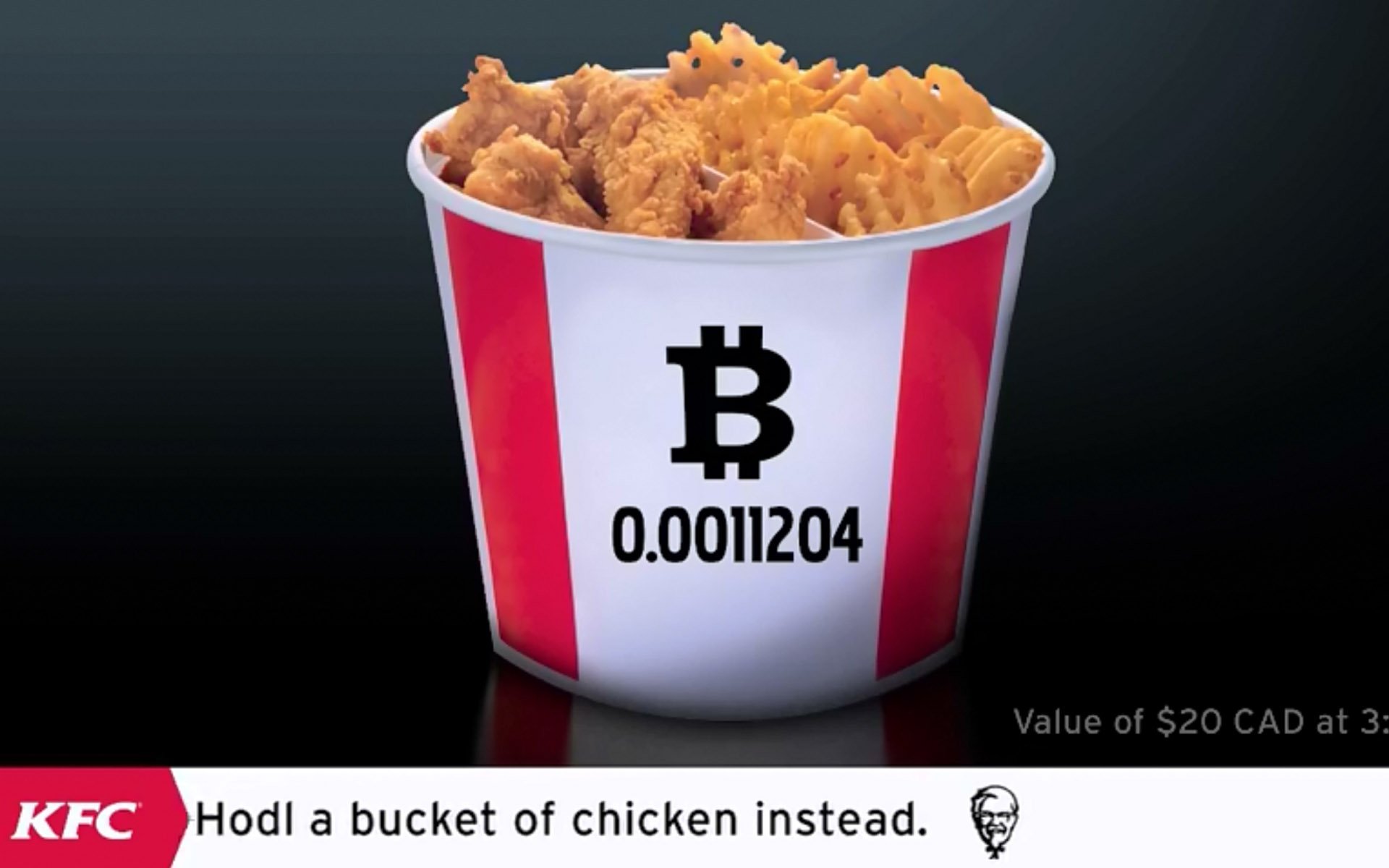 Kfc Canada Bitcoin Bucket - HD Wallpaper 