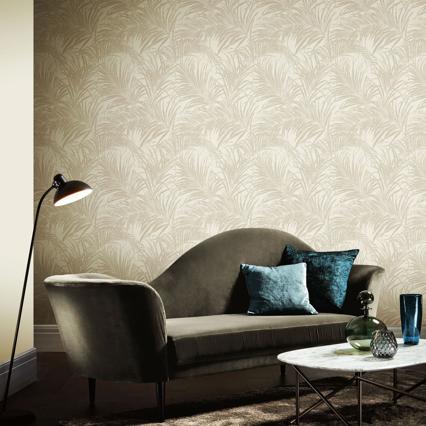 Arthouse Kiss Foil Palm Leaf Wallpaper Metallic Bronze - 903201 Arthouse - HD Wallpaper 