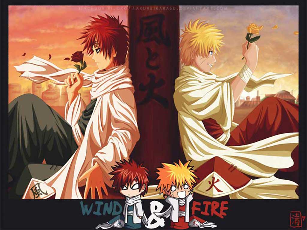 Naruto Hokage 6th Et Gaara Kazekage - 1024x768 Wallpaper 