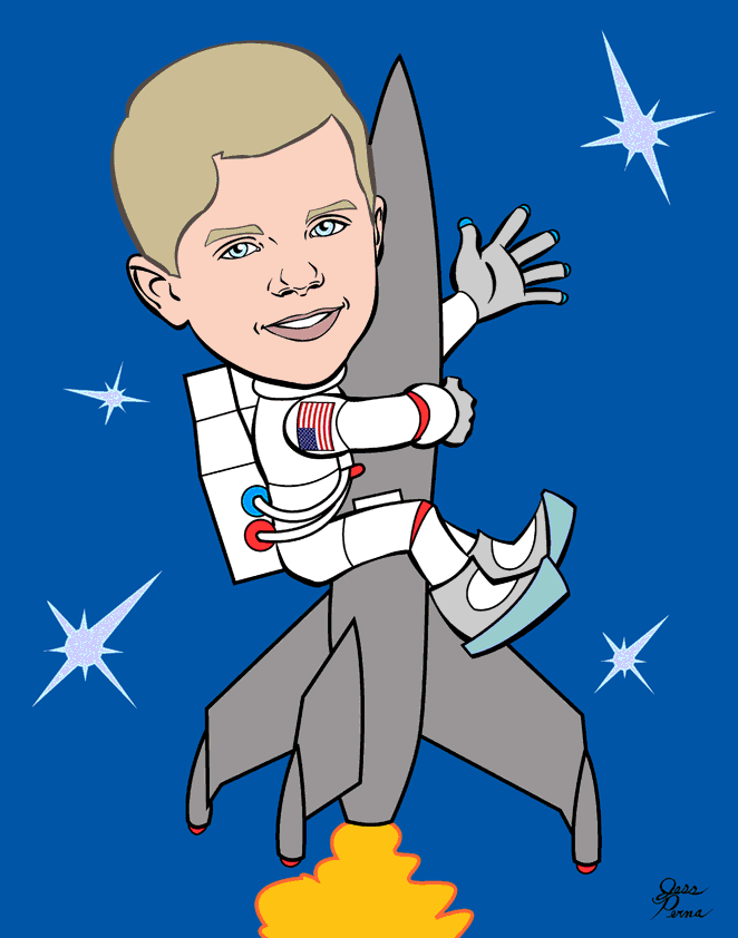 Cinema Logo Clipart - Cartoon Riding A Rocket Ship - HD Wallpaper 