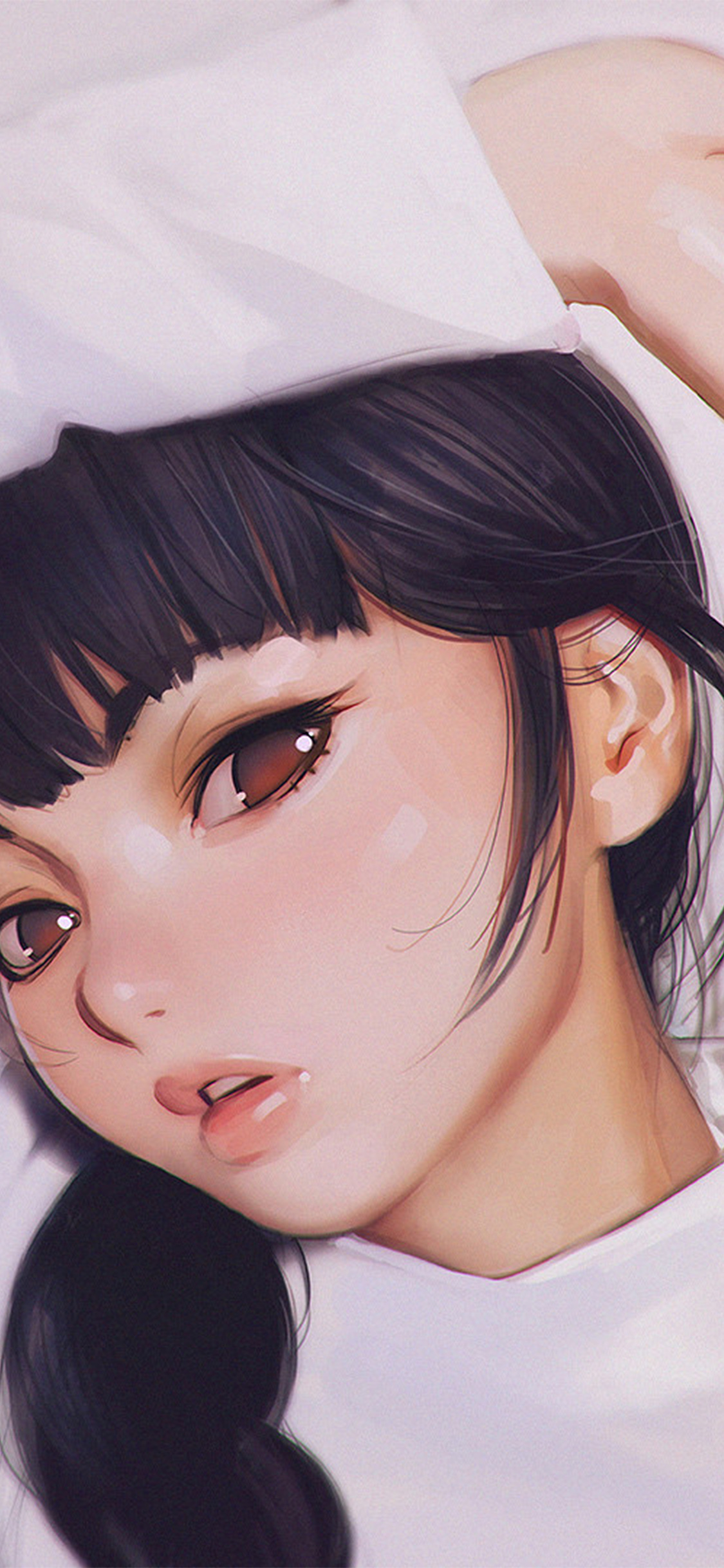 Shy Cute Anime Girl - 1125x2436 Wallpaper Shy Cute Anime Girl - 1125x2436 Wallpaper