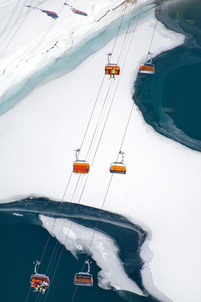 Canyon Ski Lift Park City By Gray Malin - Gray Malin Ski - HD Wallpaper 