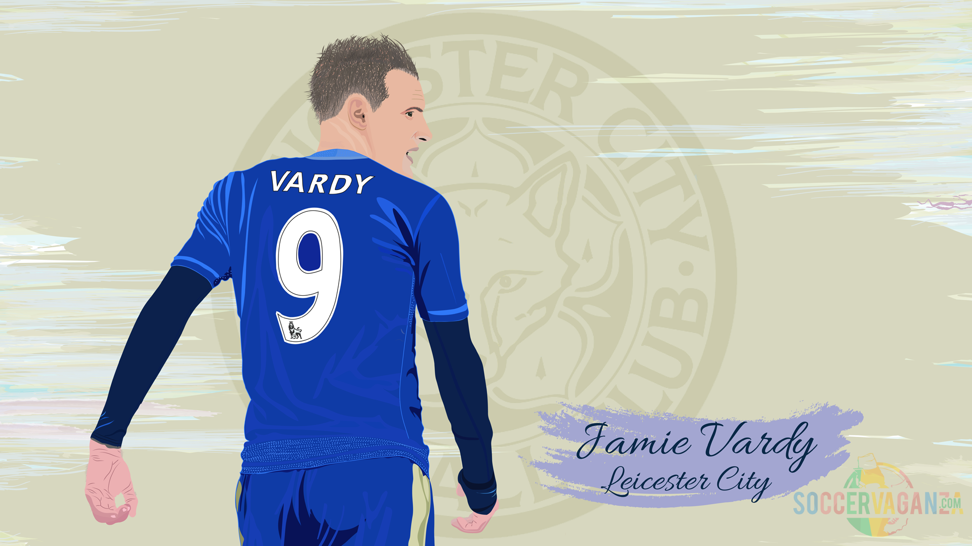 Jamie Vardy Vector - HD Wallpaper 