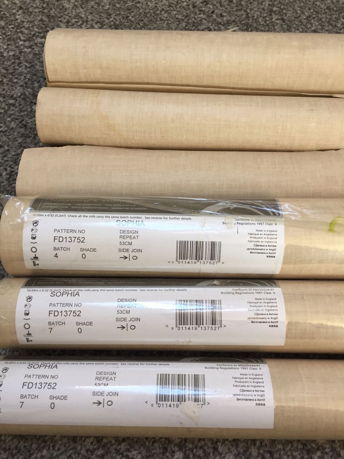 3 Full And Sealed Rolls Of Wall Paper And 3 Part Used - Self-help Book - HD Wallpaper 