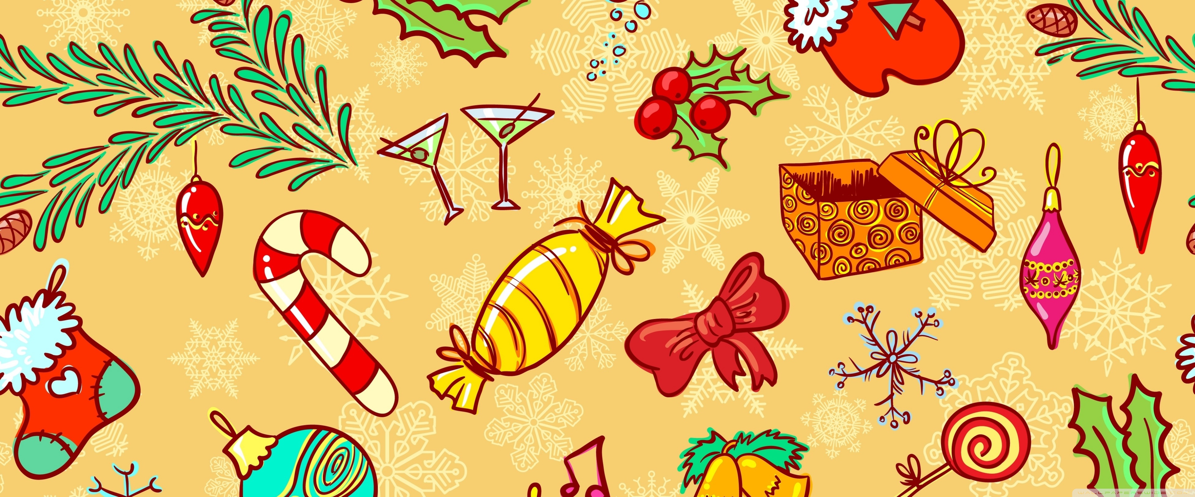 Cute Christmas Animal Background Seamless - HD Wallpaper 