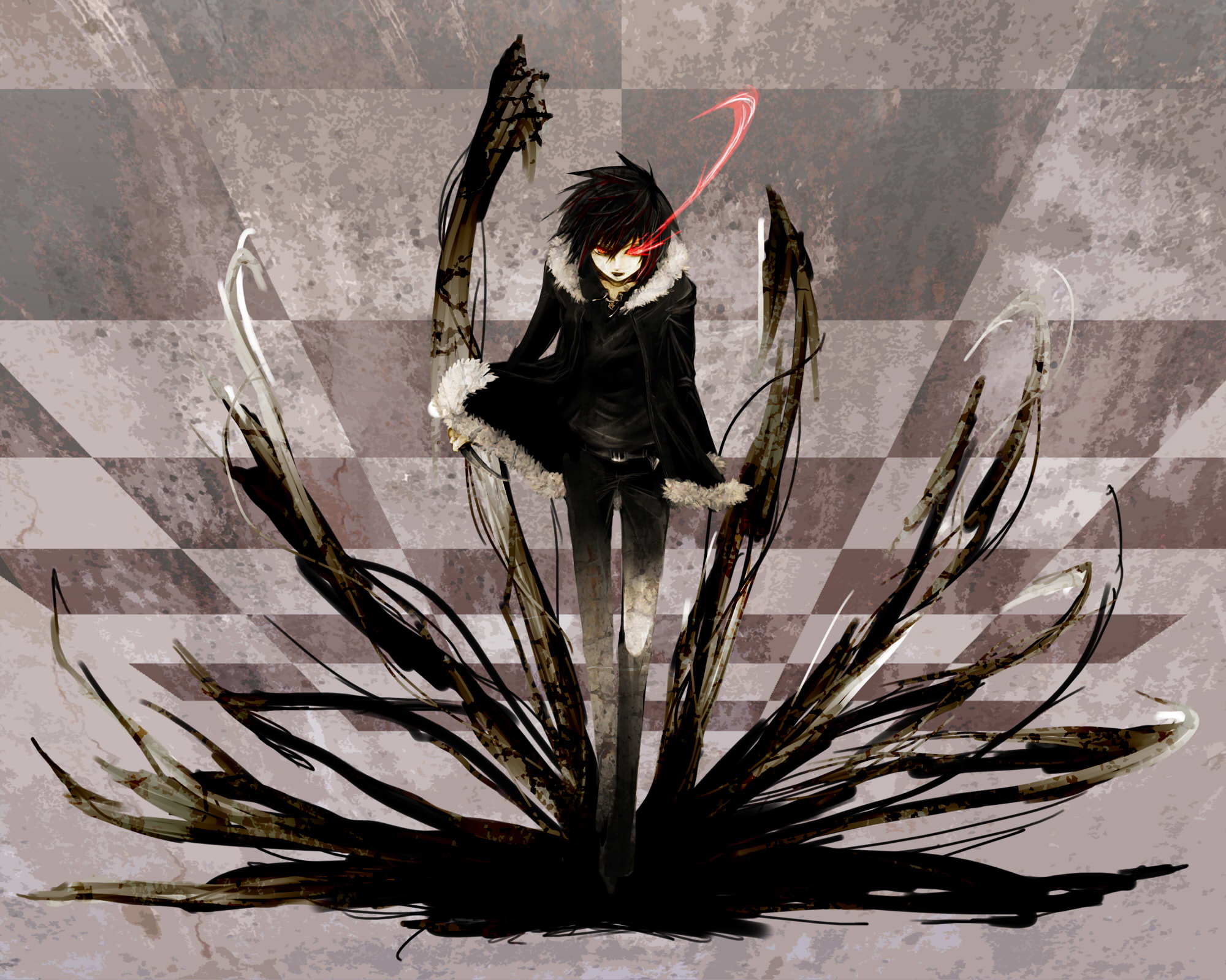 Male, Parody, X666x, Orihara Izaya, Black Rock Shooter, - Anime Boy With  Dark Power - 2000x1600 Wallpaper 