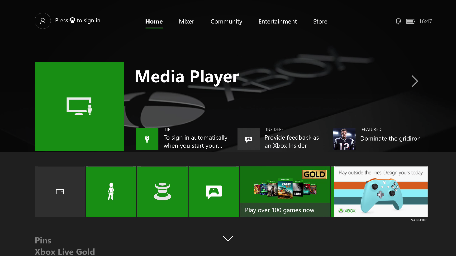 Xbox One Dashboard Template - HD Wallpaper 