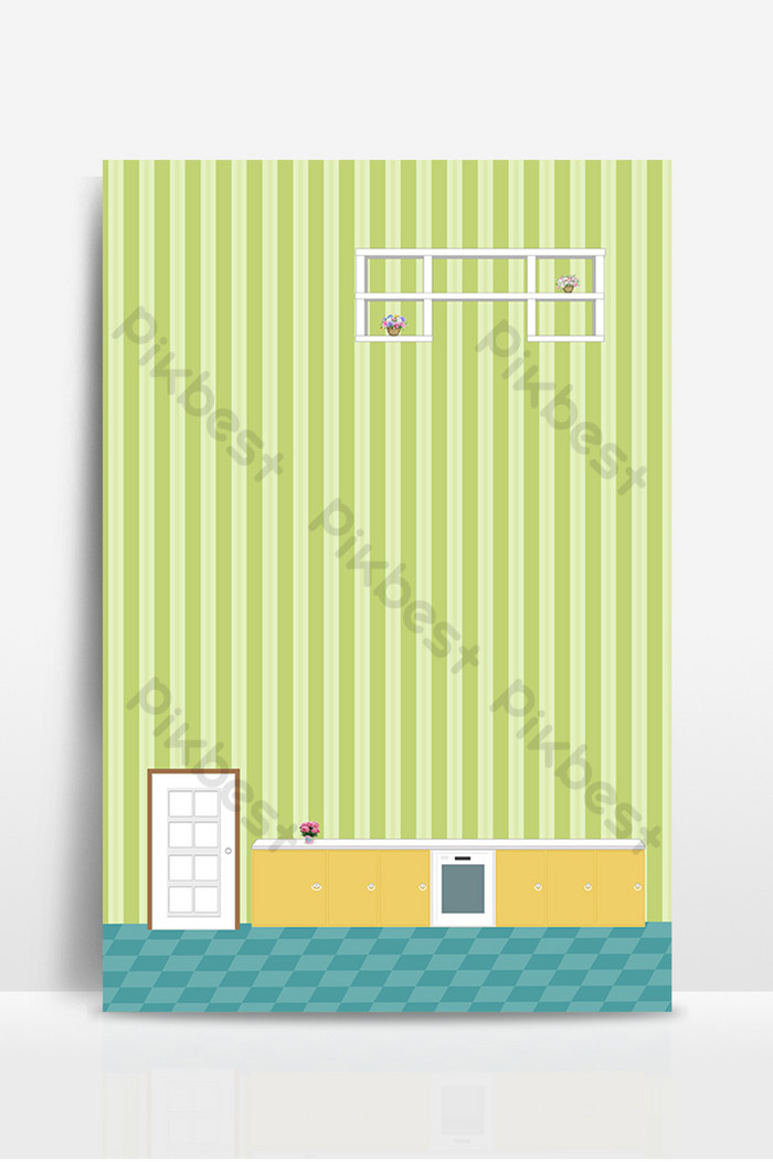 Home Interior Green Wallpaper Decorative Furniture - Architecture - HD Wallpaper 