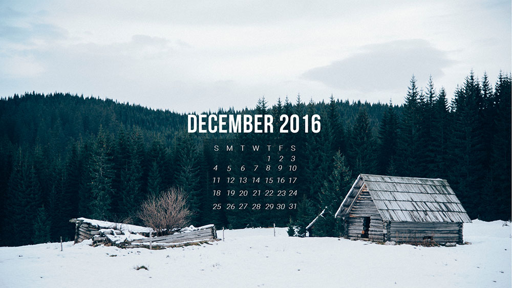 Free Monthly Calendar Template For December - Landscape Drawing Photoshop Action - HD Wallpaper 
