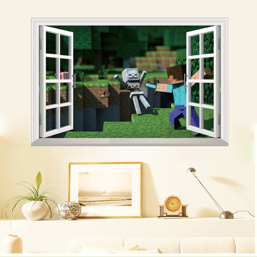 Minecraft Wall Stickers - HD Wallpaper 