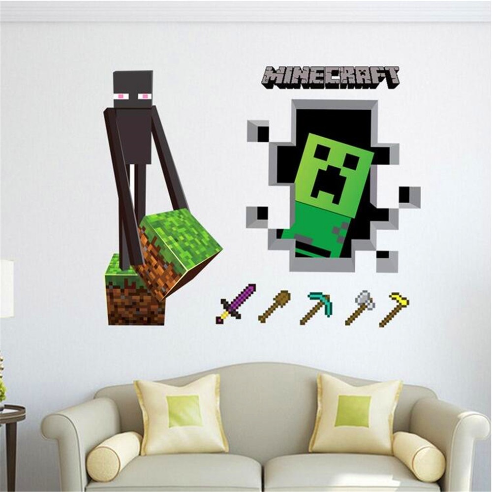 Wall Stickers Minecraft - HD Wallpaper 