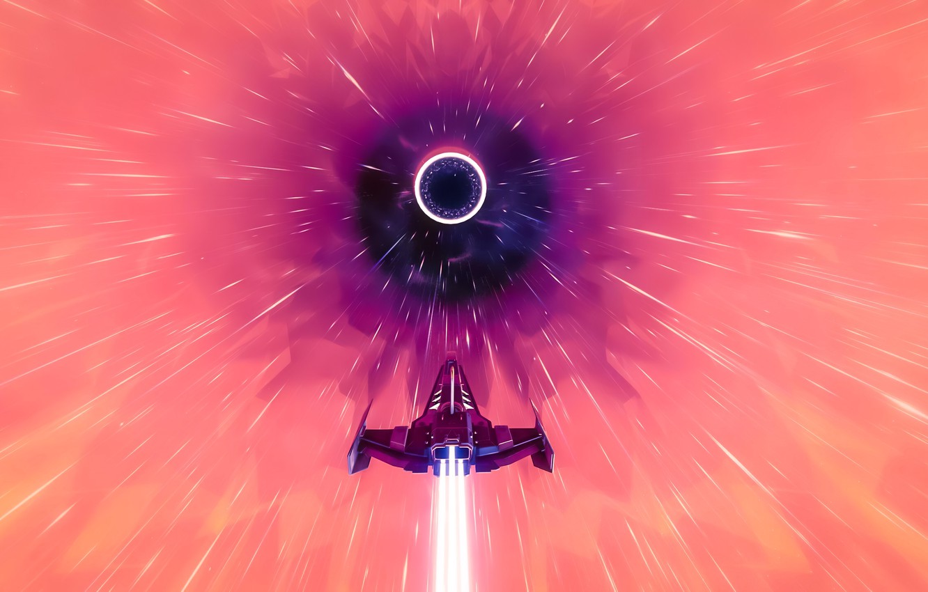 Photo Wallpaper Space, Fantasy, Science Fiction, Sci-fi, - Spaceship Warp - HD Wallpaper 