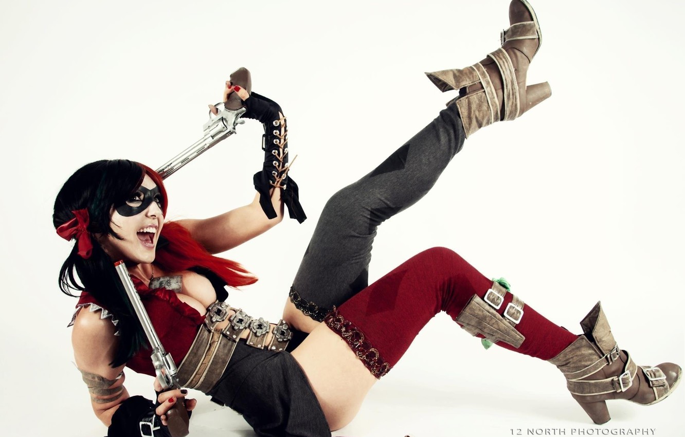 Photo Wallpaper Girls, Sexy, Harley Quinn, I Love It, - Harley Quinn Injustice Comic Cosplay - HD Wallpaper 