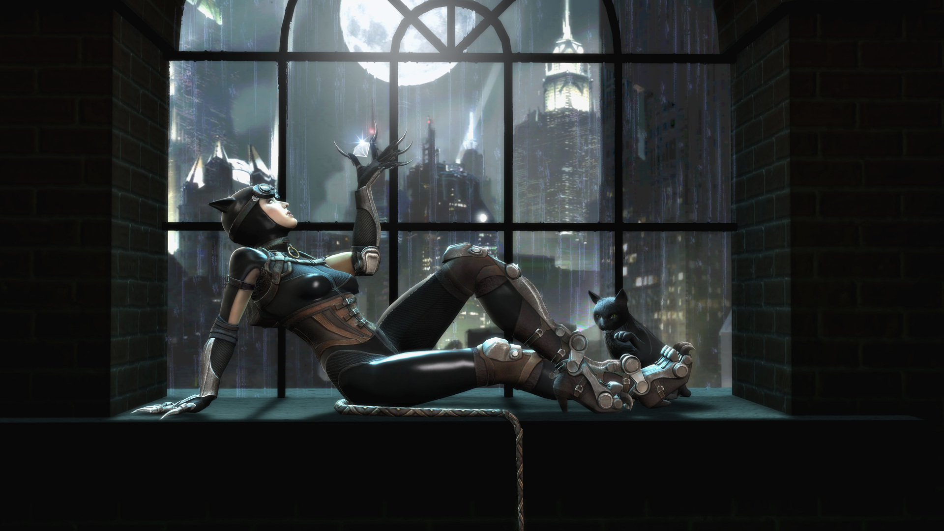 Catwoman, Injustice, Gods Among Us, Window, Cat, Catwoman - Catwoman Injustice - HD Wallpaper 