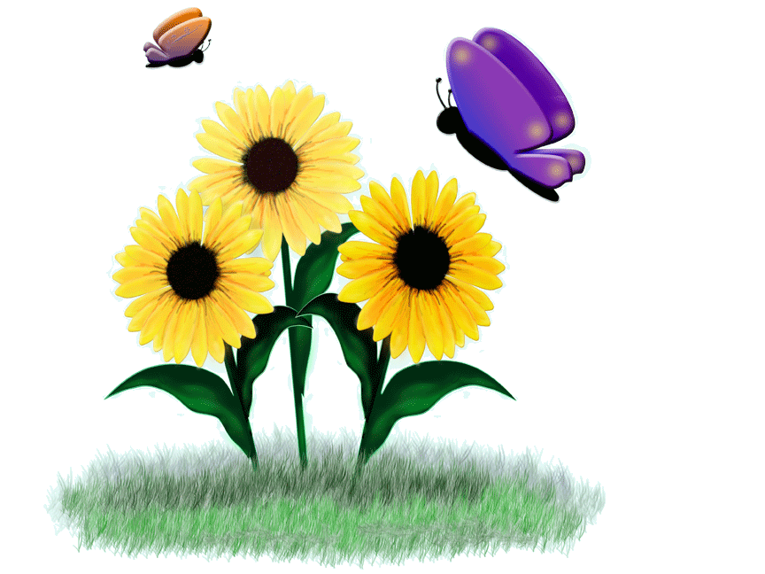 Animated Sunflower Clip Art Desktop Background - Sunflower - HD Wallpaper 
