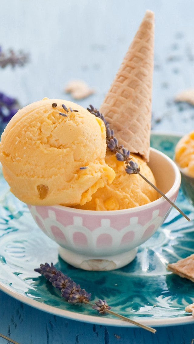 Ice Cream Cone Lavender Dessert Iphone Wallpaper - Samsung Ice Cream Wallpaper Hd - HD Wallpaper 