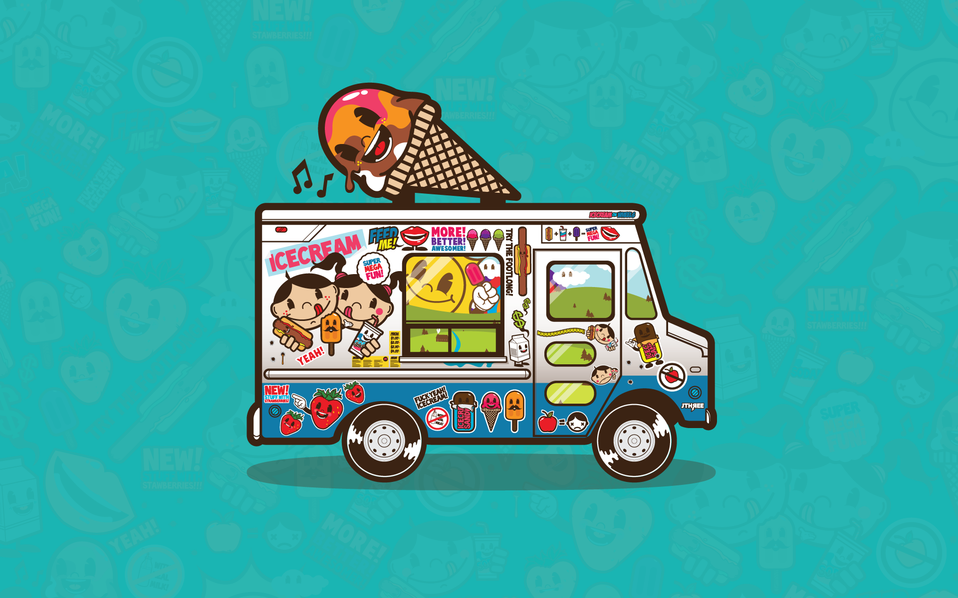 Wallpaper - Gucci Mane Ice Cream Truck - HD Wallpaper 