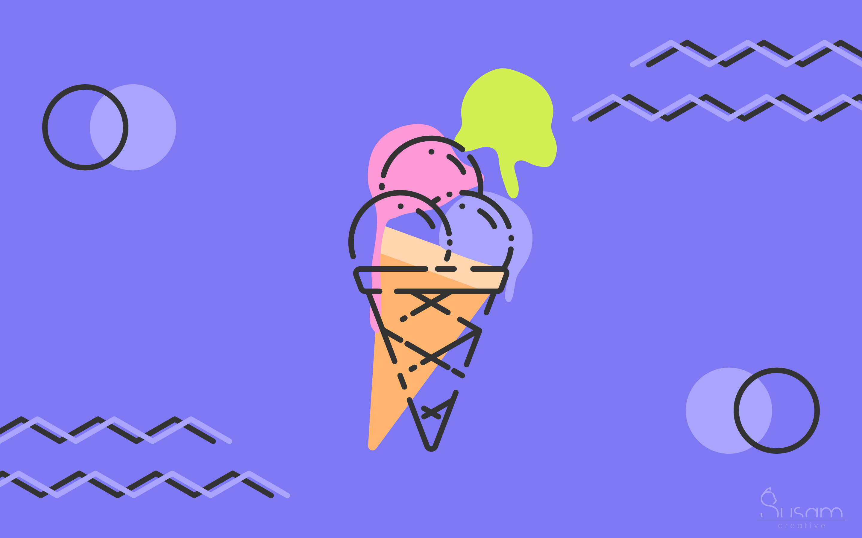 Ice Cream Wallpaper Horizontal - HD Wallpaper 