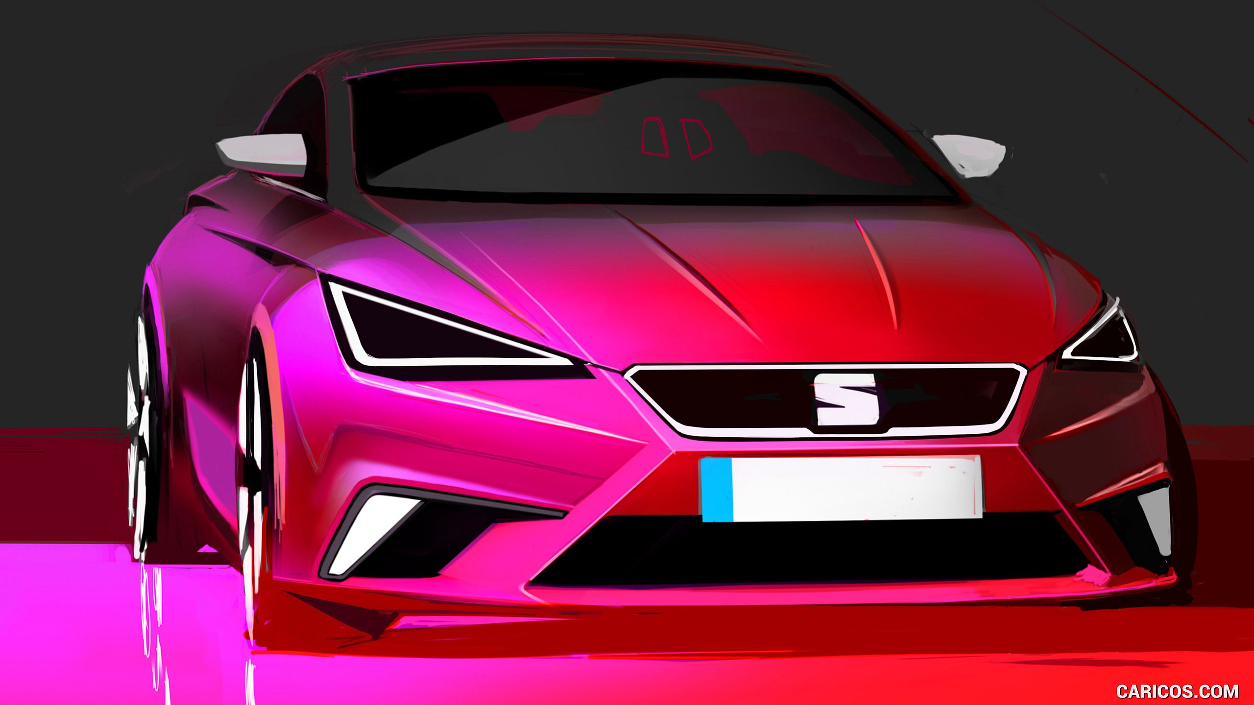 Seat Ibiza Design Sketch - HD Wallpaper 