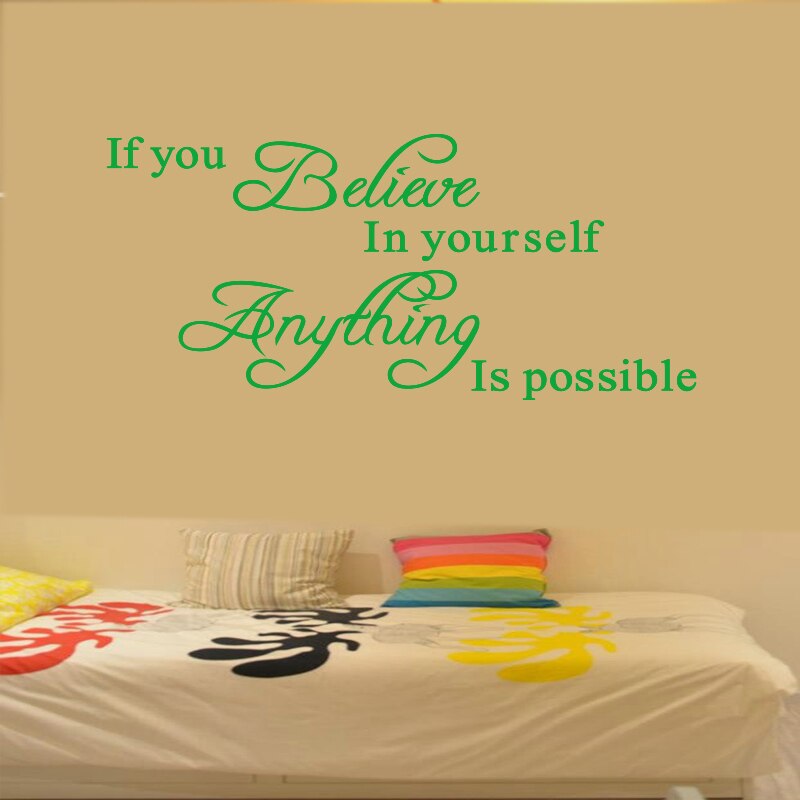 If You Believe In Yourself Anything Is Possible Wall - HD Wallpaper 