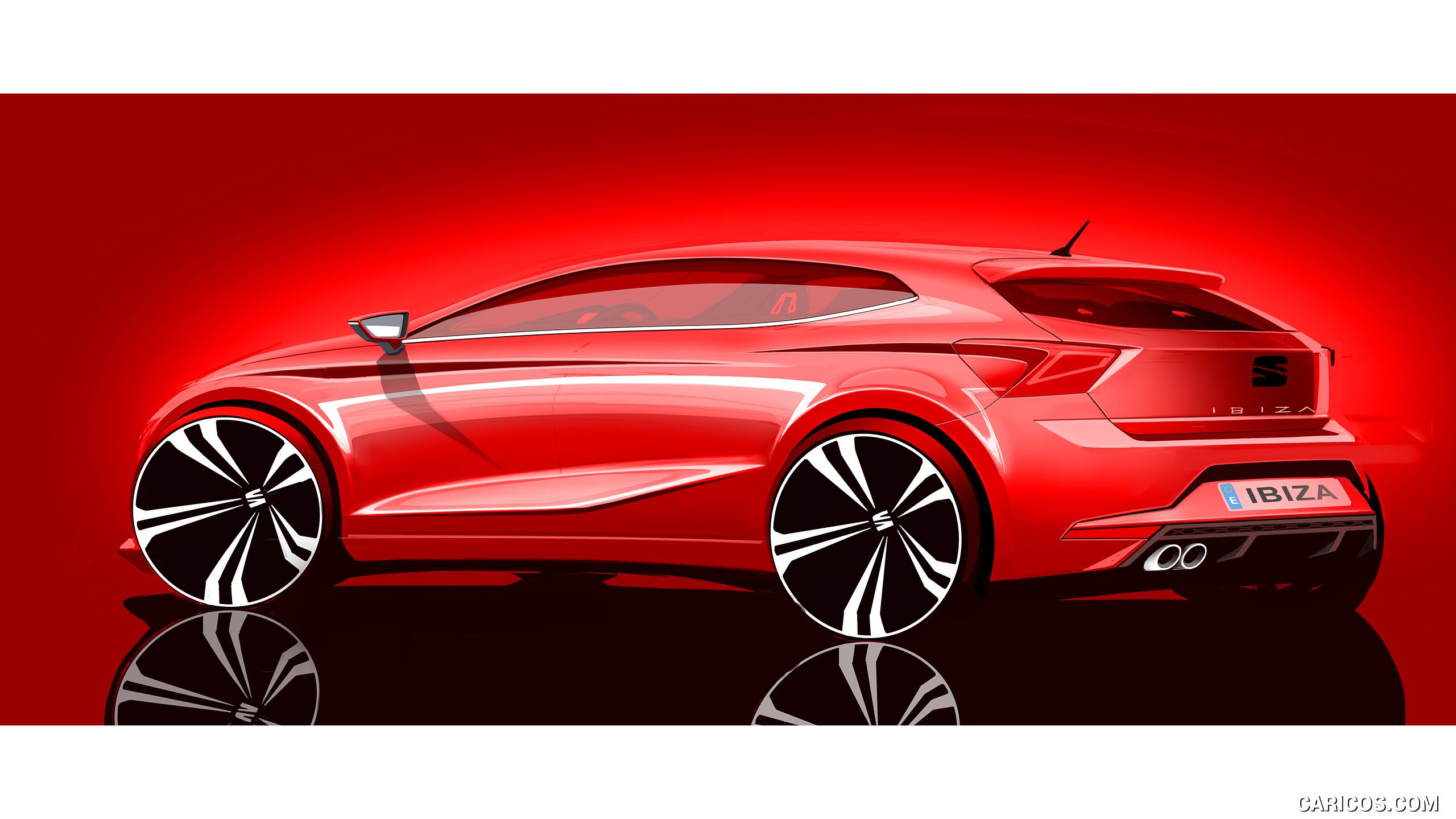 Sketch Seat Ibiza Designe - HD Wallpaper 