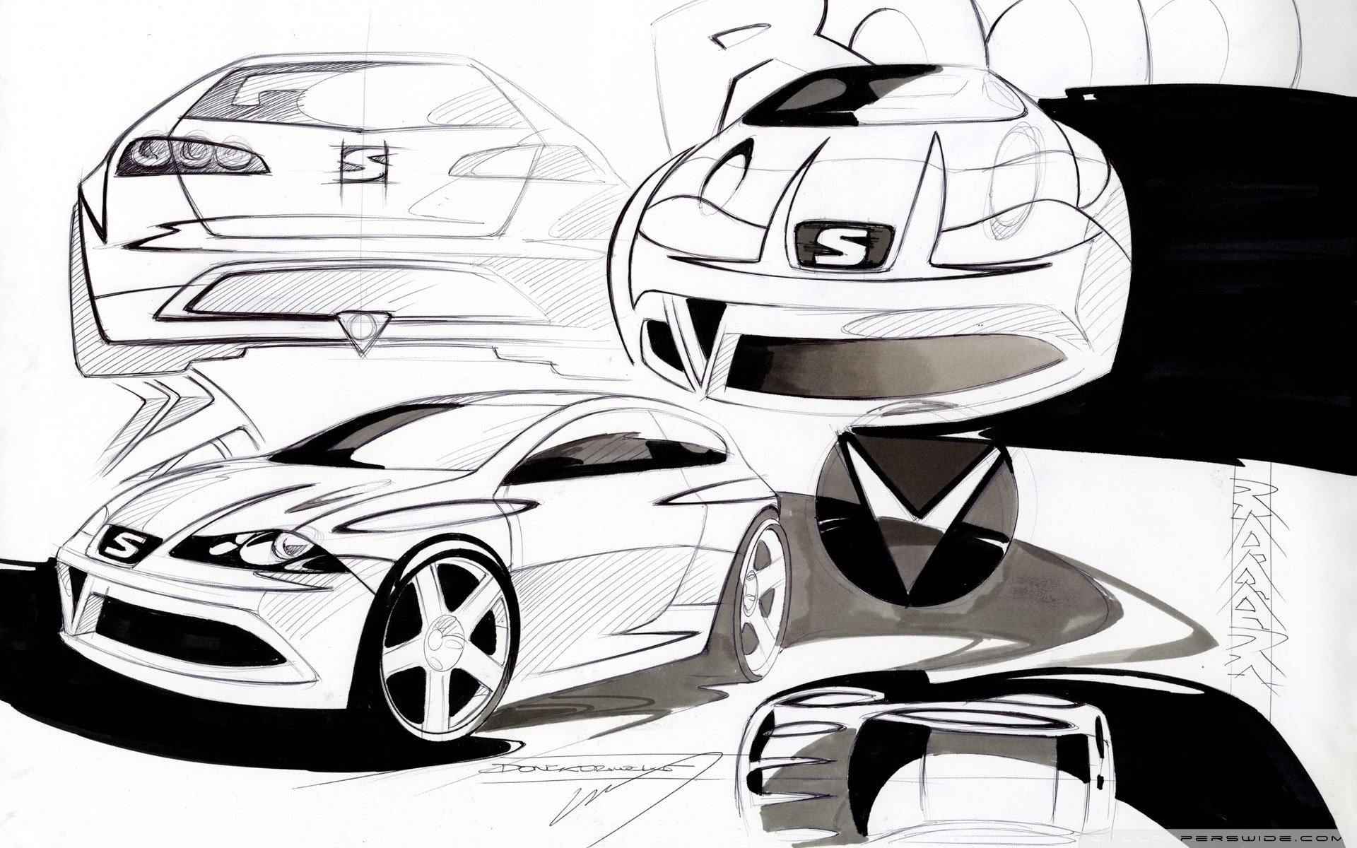 Dibujo Seat Ibiza 6l - HD Wallpaper 