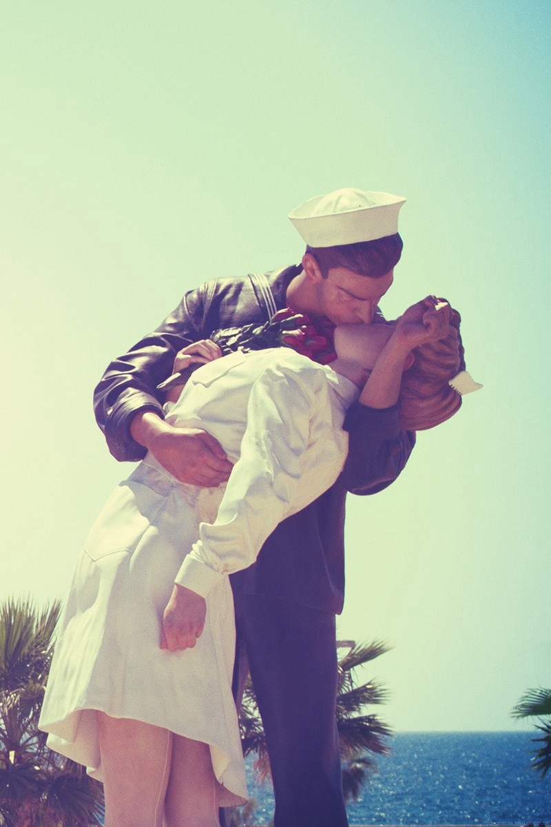 Wallpaper Couple, Sailor, Boy, Girl, Kiss, Sky, Romantic, - Romantic Background With Girl - HD Wallpaper 