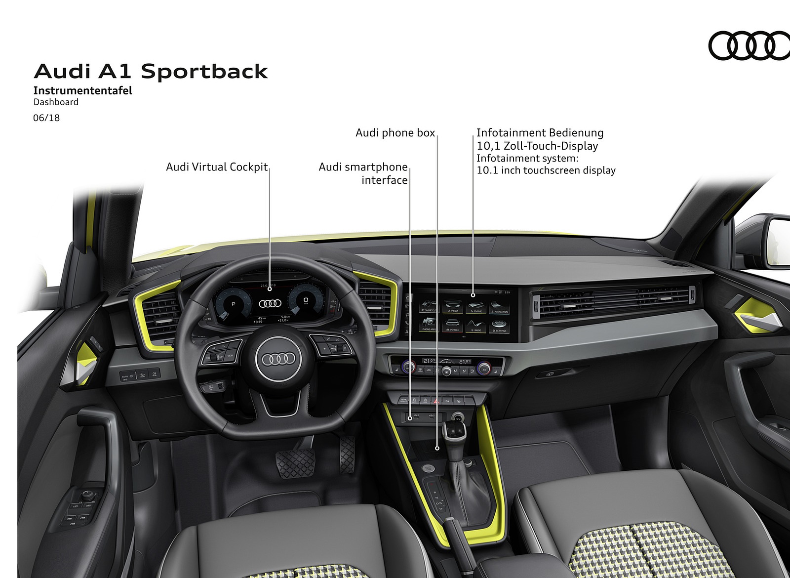 2019 Audi A1 Sportback Dashboard Wallpapers - Interior Audi A1 Sportback - HD Wallpaper 