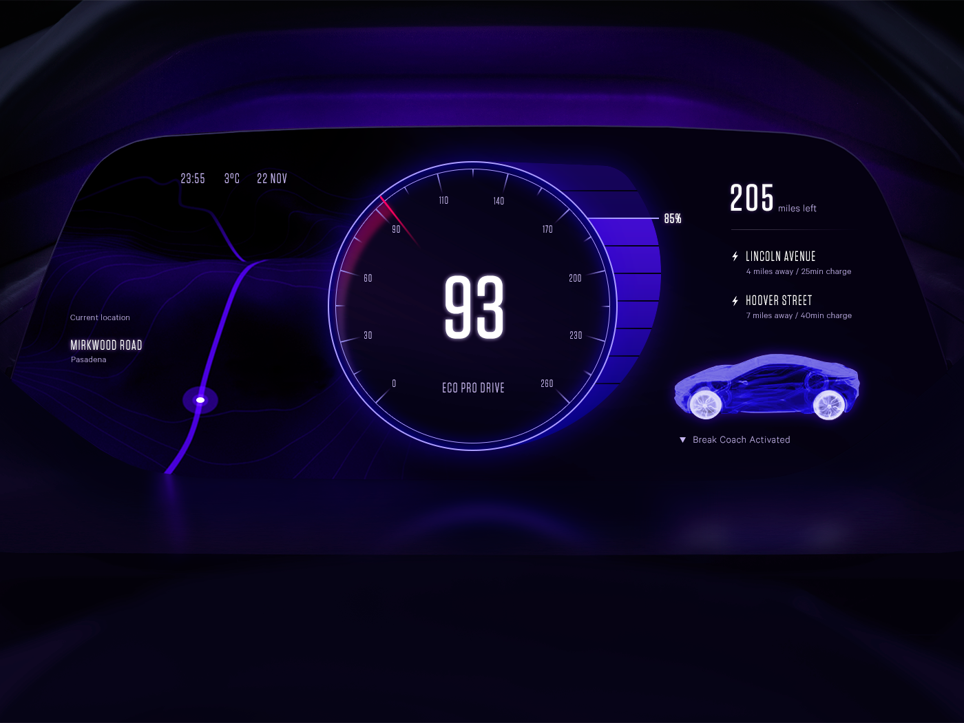 Electric Car Ui - HD Wallpaper 