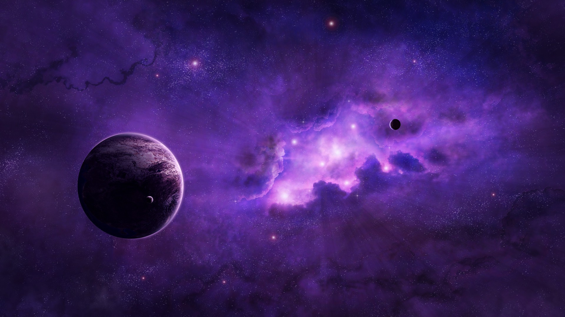 Purple Background Anime Space - HD Wallpaper 