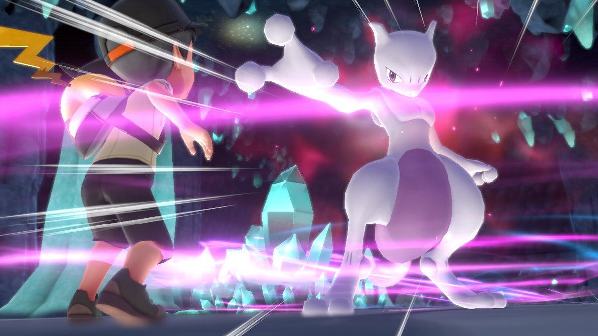 Mewtwo Attack Pokemon Lets Go - Lets Go Pikachu Mewtwo - HD Wallpaper 