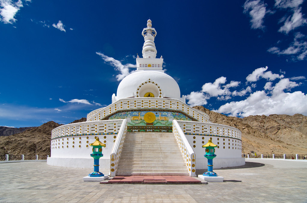 Shanti Stupa Ladakh Places - HD Wallpaper 