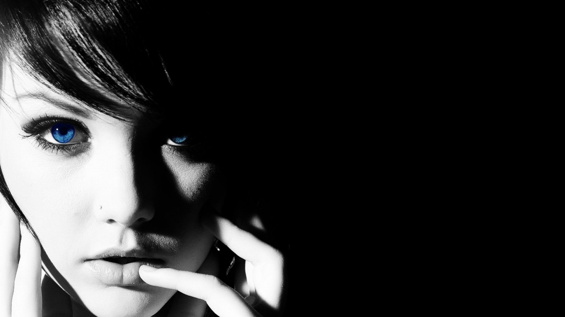 Black White Women Eye - HD Wallpaper 