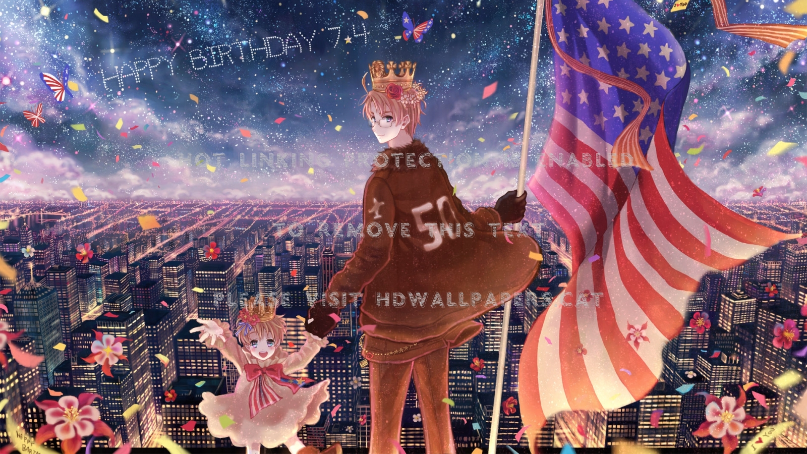 Happy Birthday America Hetalia Axis - Hetalia America 4th Of July - HD Wallpaper 