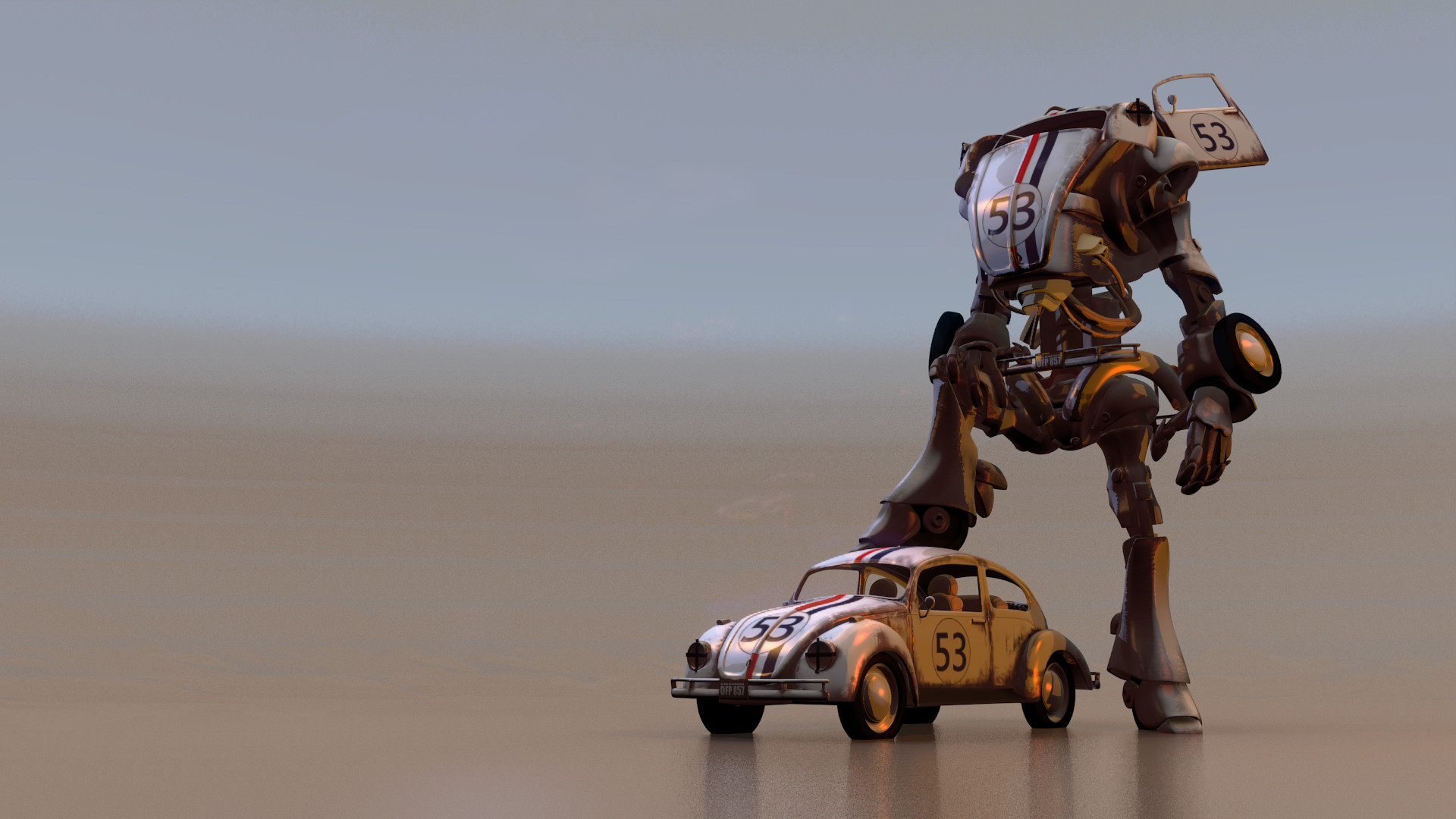 Herbie The Love Bug Fan Art - HD Wallpaper 