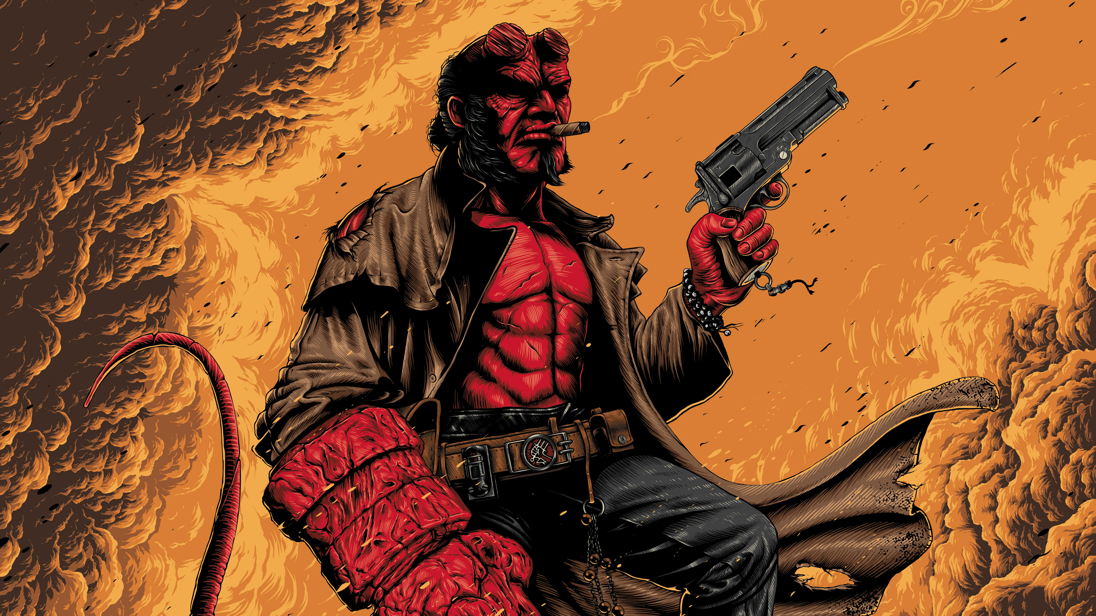 Hellboy Art - HD Wallpaper 