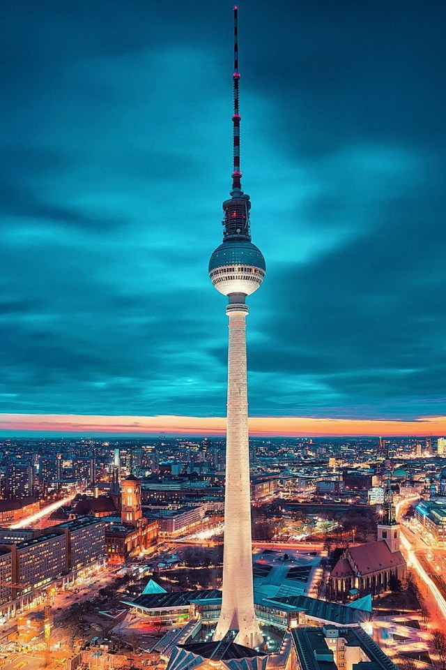 Tower In Berlin Germany - 640x960 Wallpaper 