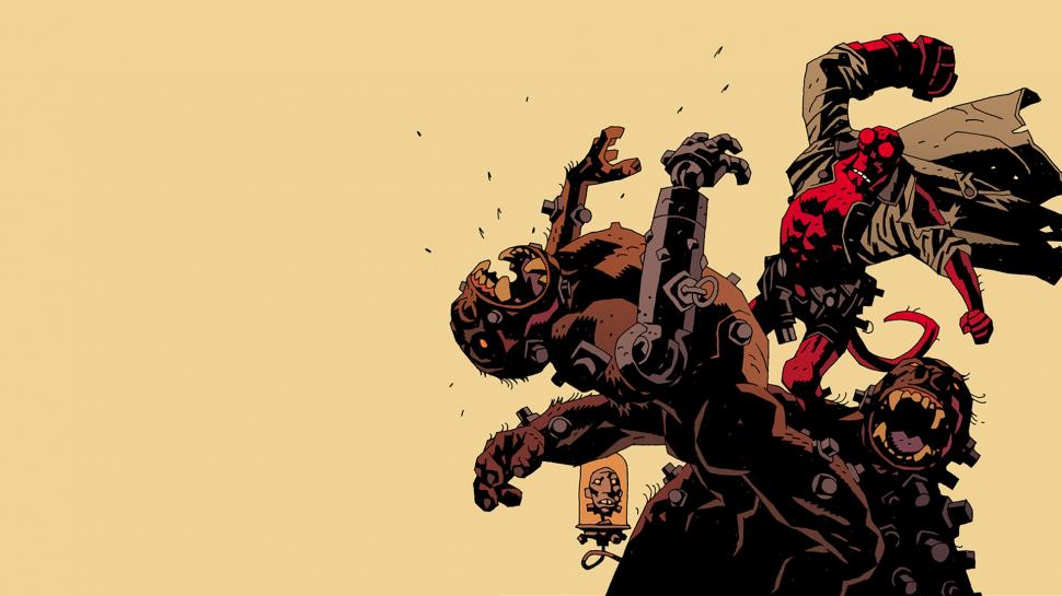 Hellboy Fight Hd Wallpaper,cartoon/comic Hd Wallpaper,fight - HD Wallpaper 