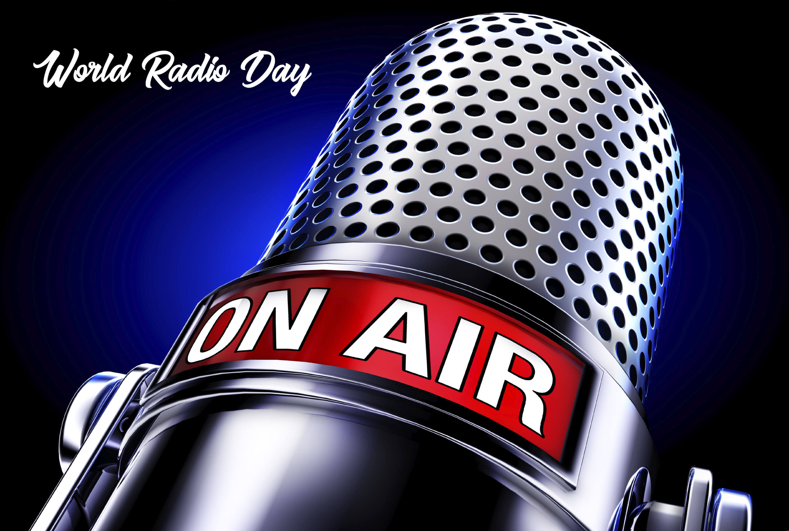 World Radio Day Mic Desktop Background Large Hd Wallpaper - Air Microphone - HD Wallpaper 