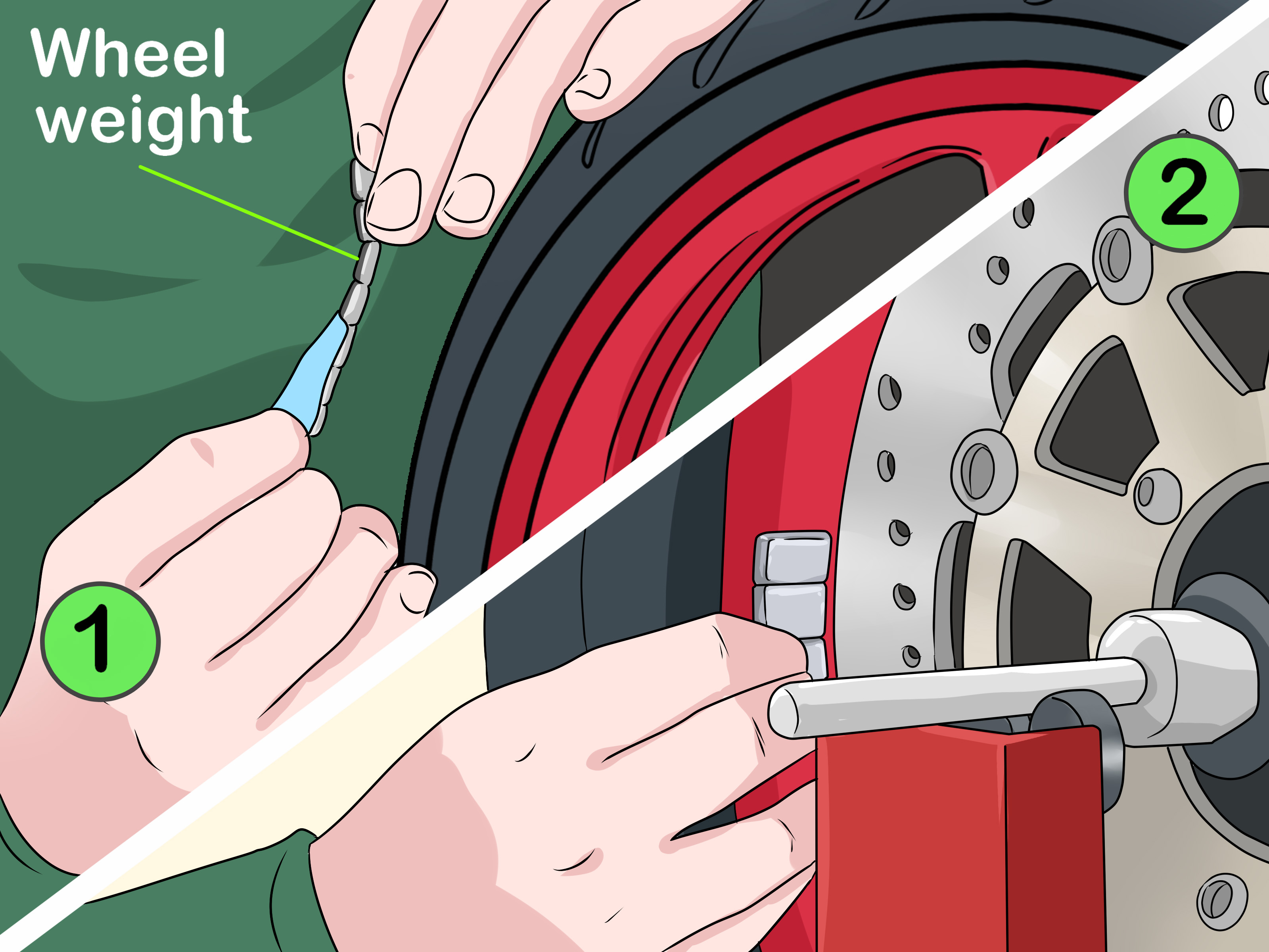 Image Titled Balance A Motorcycle Tire Step - Motorcycle Tire Balance - HD Wallpaper 