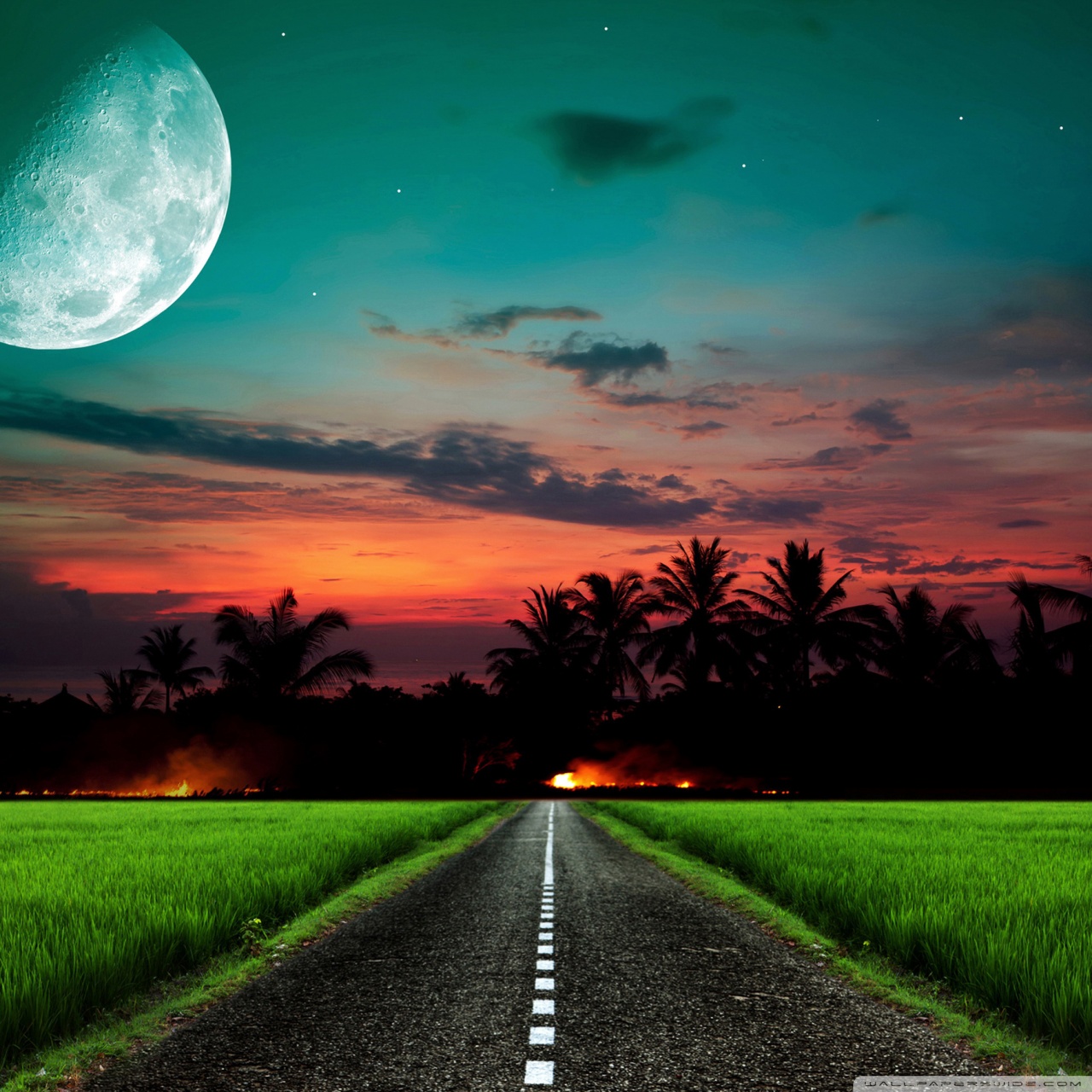 Sunset On The Moon - HD Wallpaper 