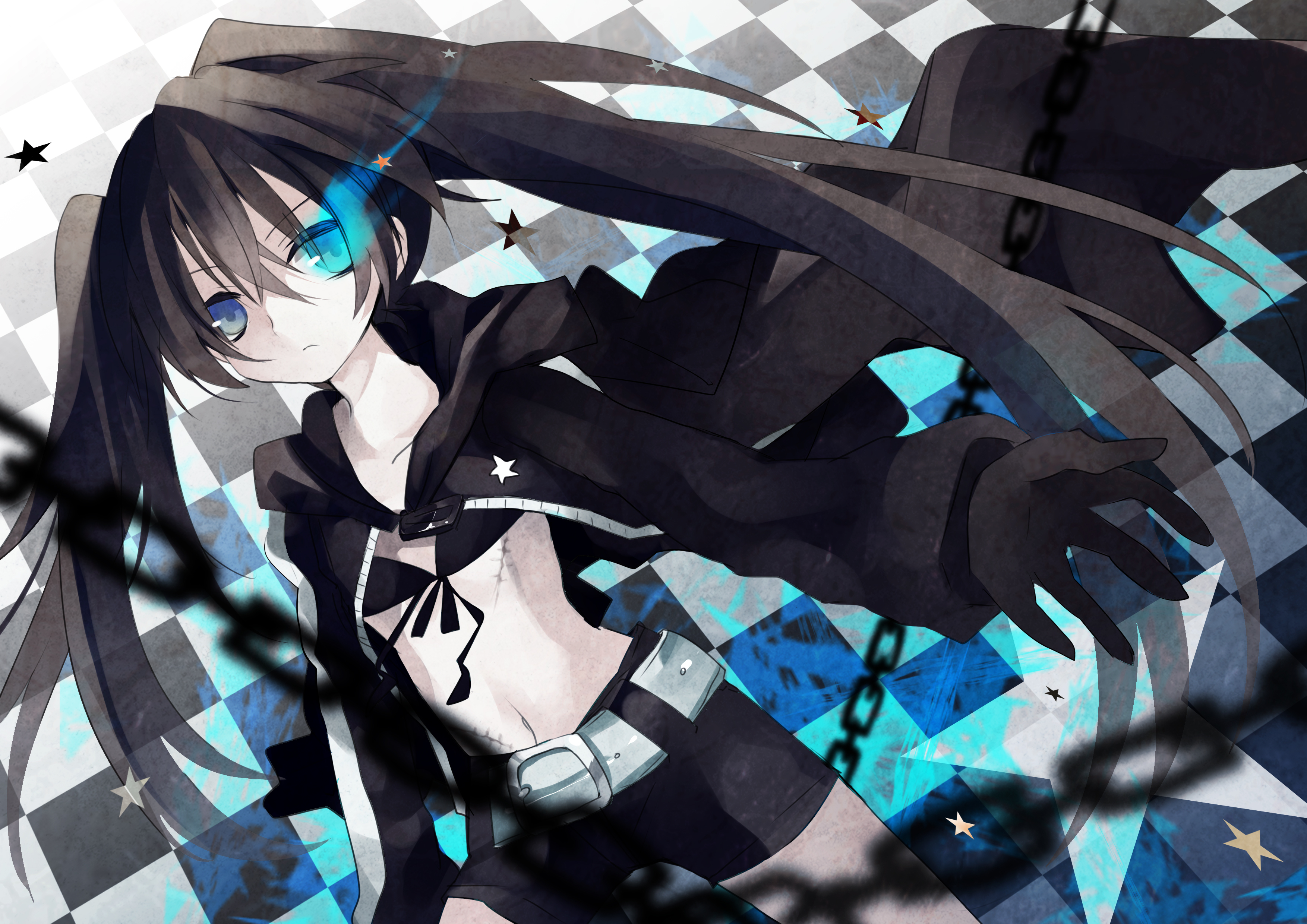 Anime Background Black Rock Shooter - HD Wallpaper 