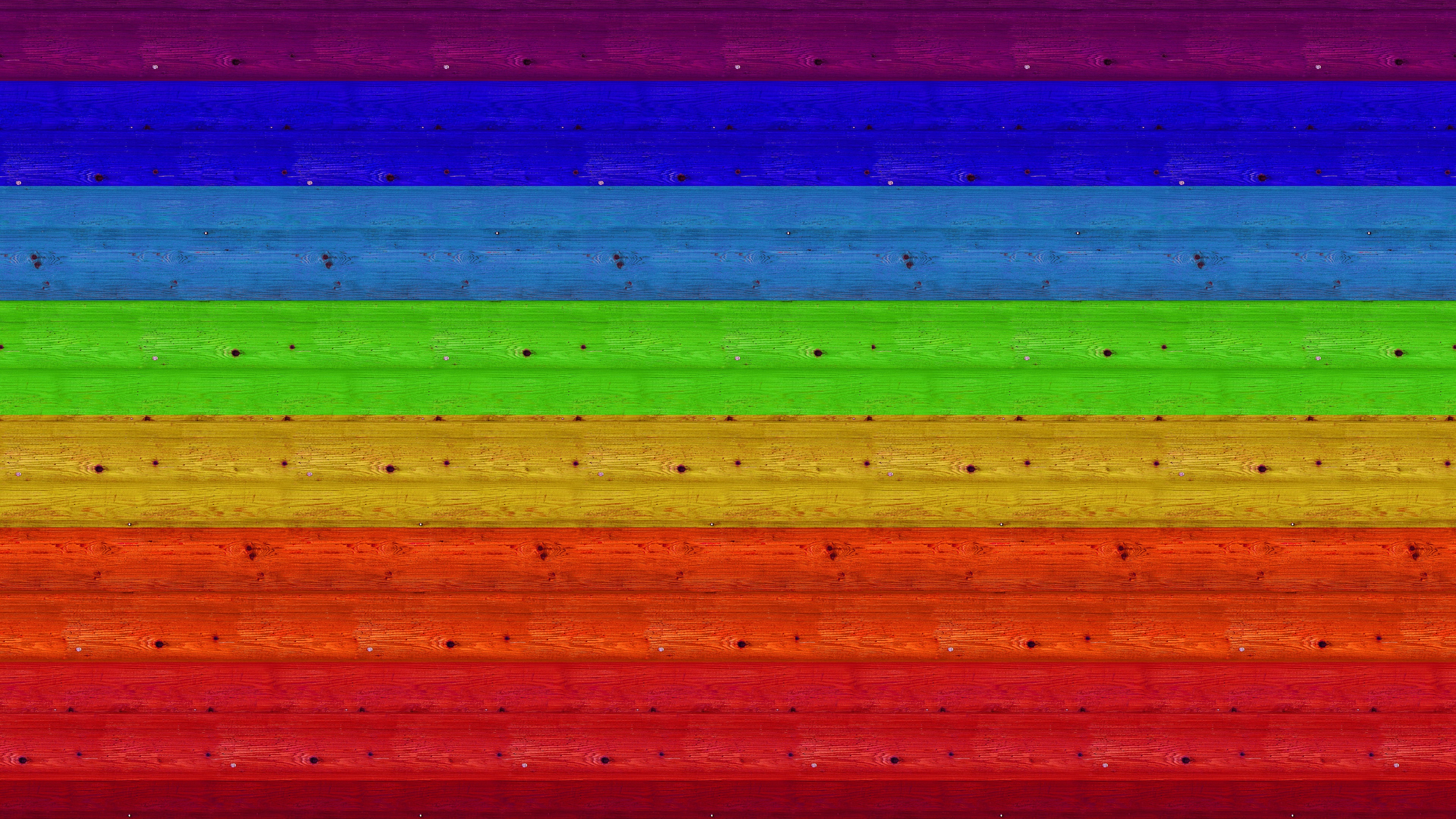 Wallpaper Wood Board, Rainbow Colors - Rainbow 4k - HD Wallpaper 