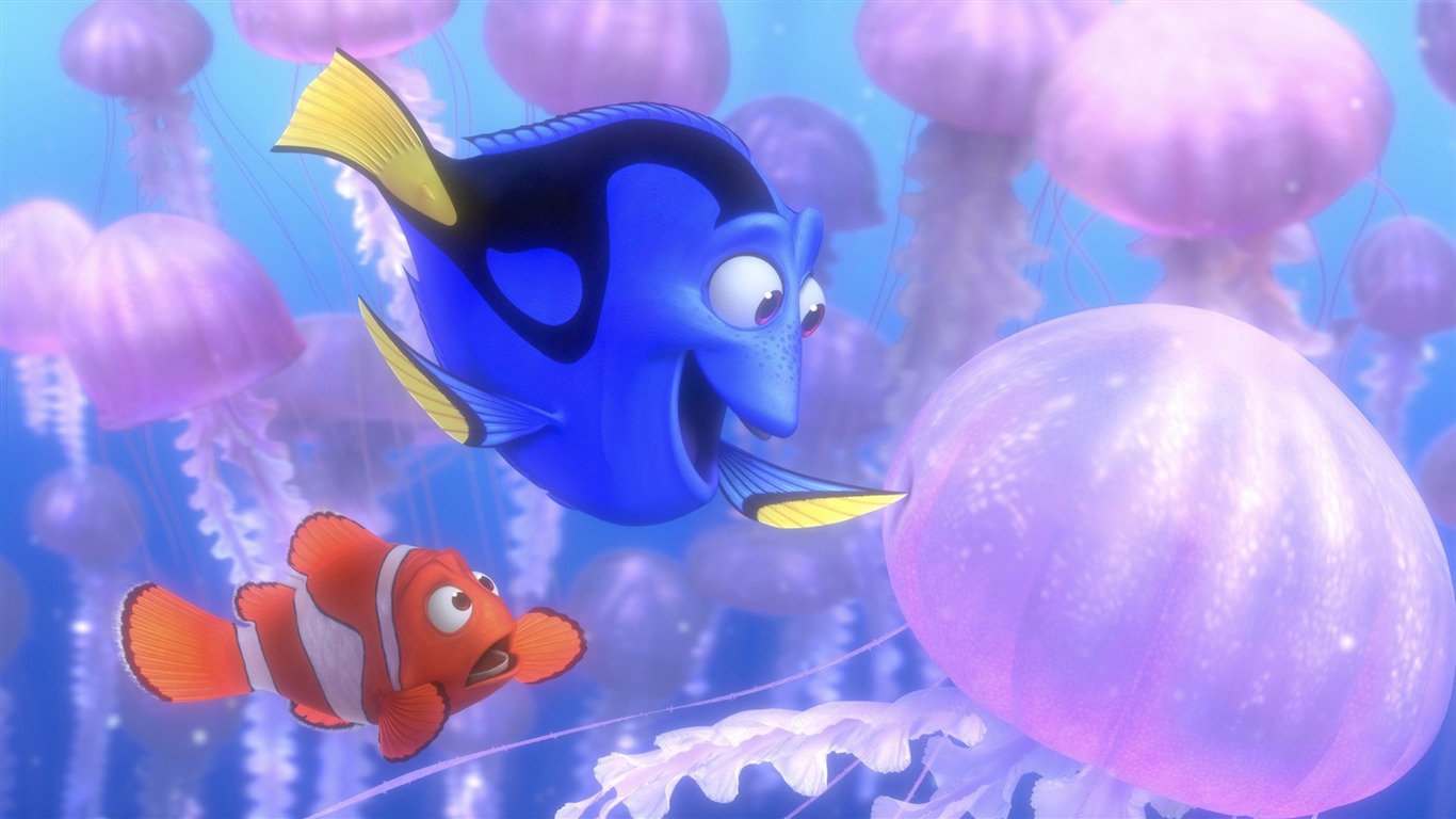 Finding Nemo 3d Movie Hd Desktop Wallpaper - Jellyfish In Finding Nemo - HD Wallpaper 