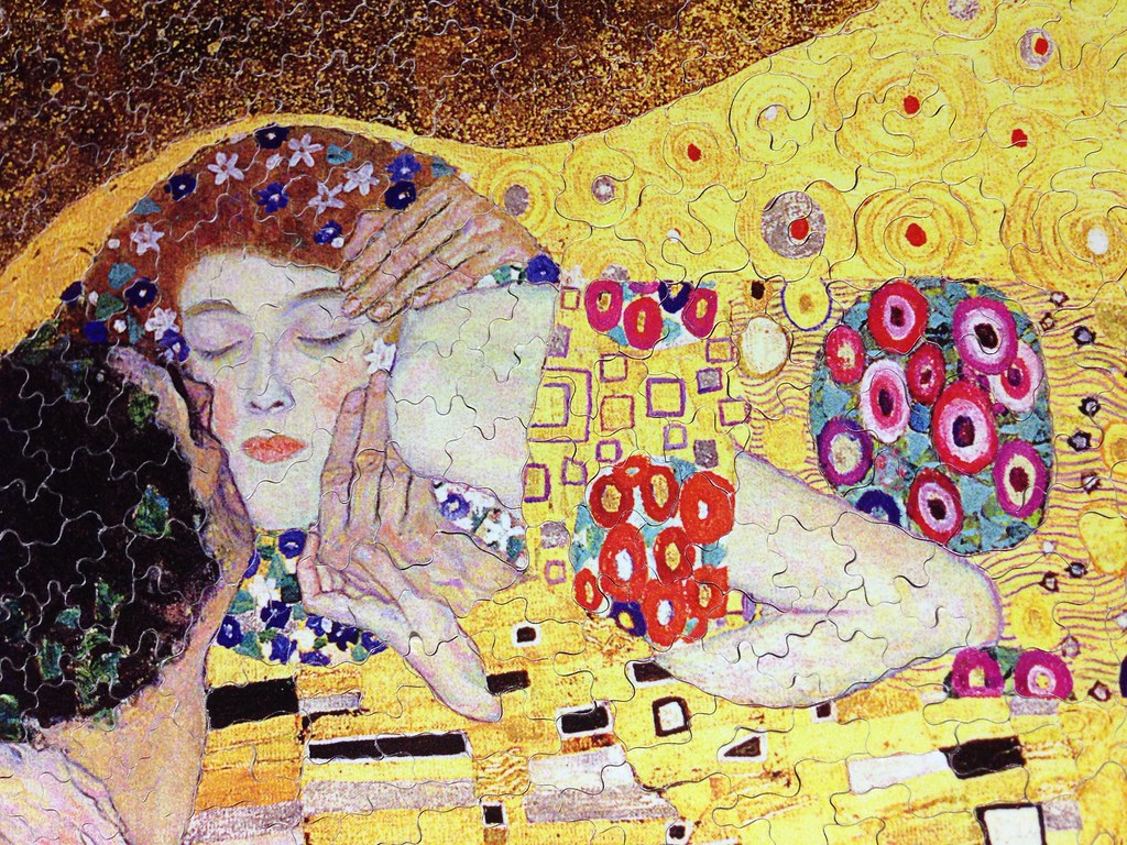 1000 Piece Puzzle Gustav Klimt The Kiss - HD Wallpaper 